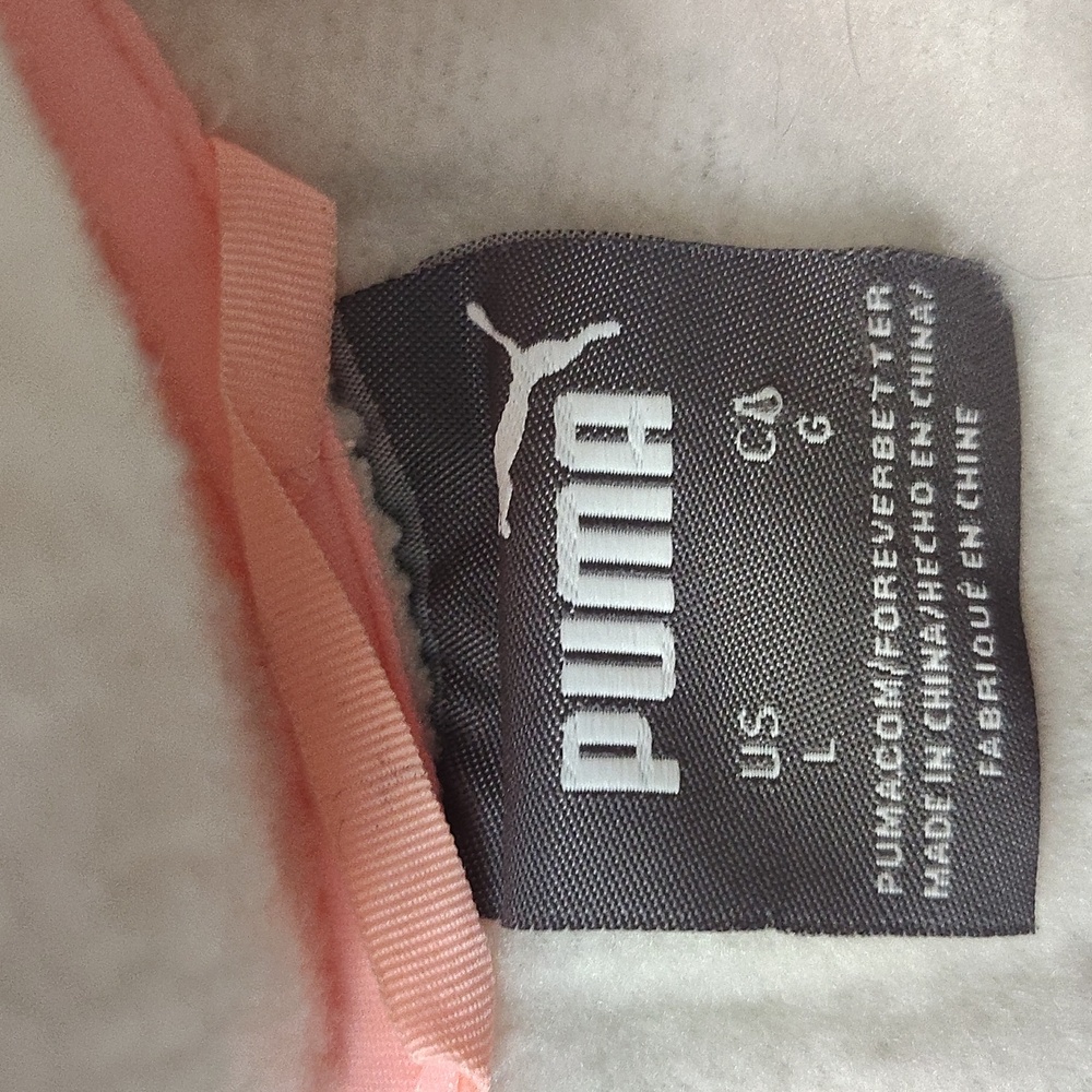 PUMA White and NEON ORANGE Fleece Jacket/Sweater - Picture 7 of 13